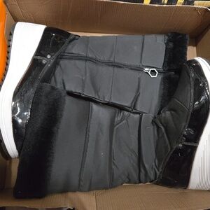 Sporto Women's Black Tall Zip Up Winter Waterproof Boots Winifred